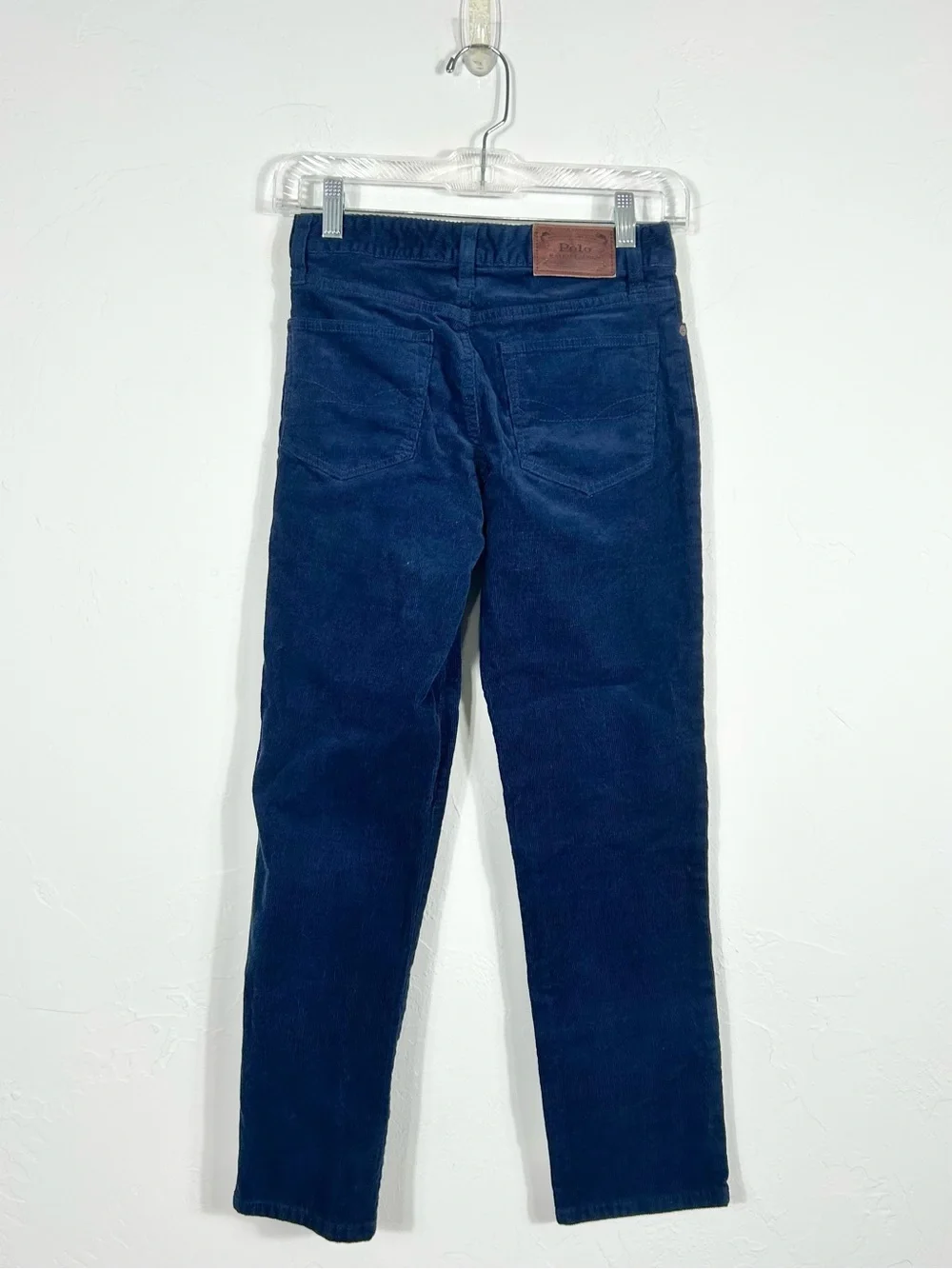 Polo Ralph Lauren Boys Navy Blue Corduroy Pants Bedford Straight Fit Size 12